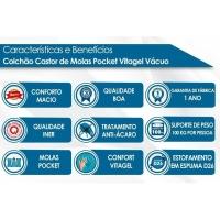 Colchão King Enrolado A Vácuo Visco Gel Molas Ensacadas Double Bed In Box (193x203x25)