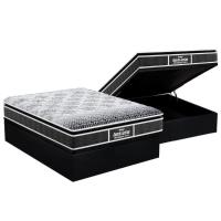 Cama Box Baú Casal: Colchão Anatômico Probel D28 / EP Guarda Costas PróMiddle Plus Pillow Top + Base CRC Suede Black(138x188) - 1