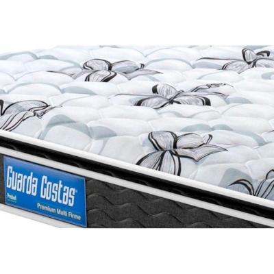 Conjunto Box Baú King: Colchão Espuma D33 Guarda Costas Pillow + Base Crc Suede Black(193x203)