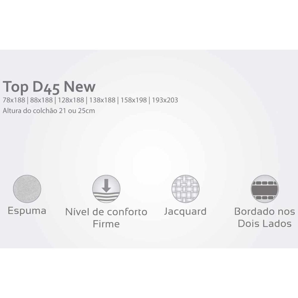 Conjunto Box Baú King: Colchão Espuma Herval D45 New Top Double Face + Base CRC Courano Gray(193x203) - 3