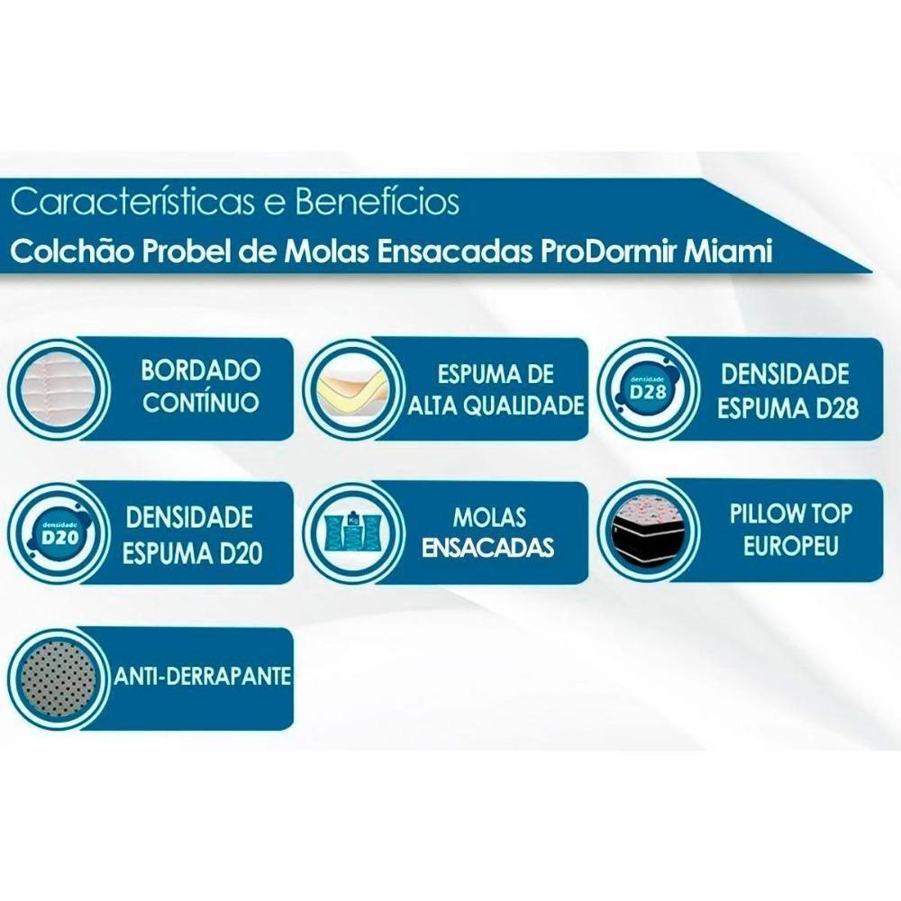 Cama Box King: Colchão Molas Ensacadas Probel MasterPocket ProDormir Miami + Base CRC Suede Brown(193x203) - 5