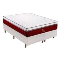 Conjunto Box Queen: Colchão Molas Polar Ensacadas + Base Crc Rústico White(158x198) - 1