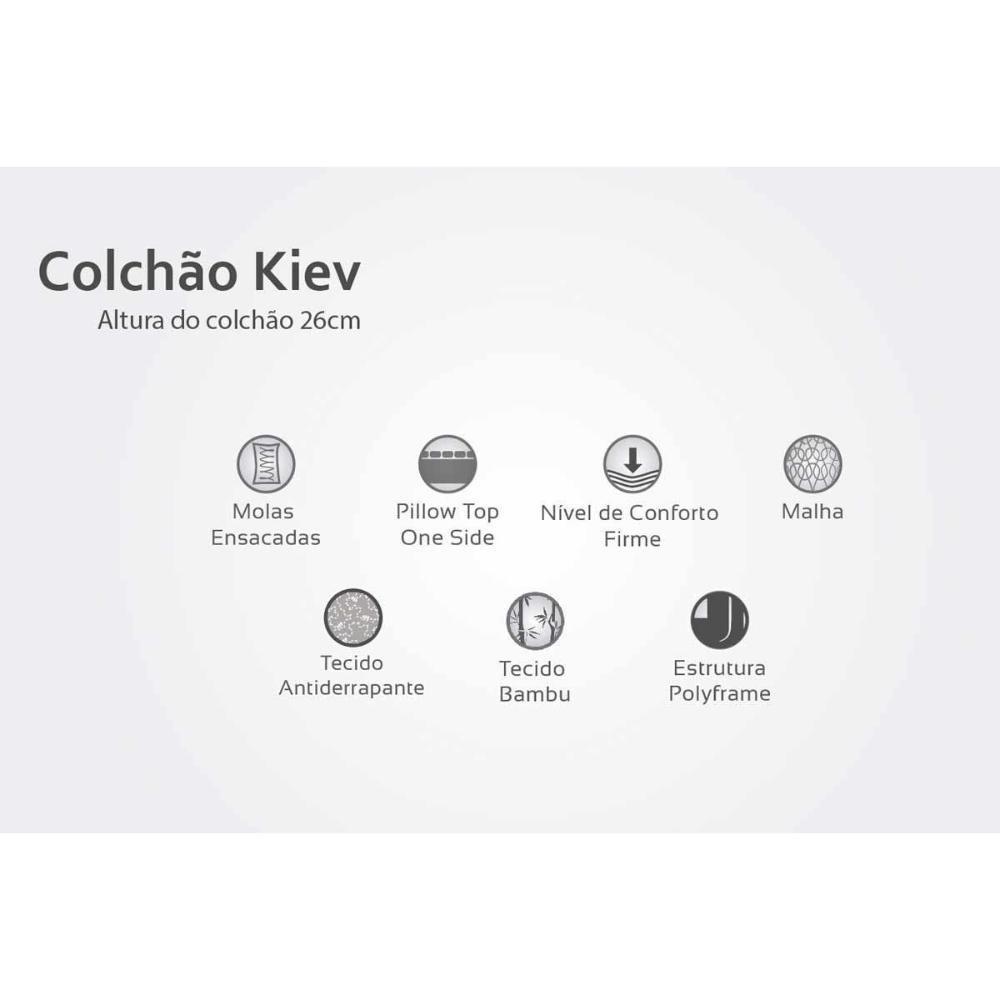 Conjunto Box Baú King: Colchão Molas Herval MasterPocket Ensacadas Kiev + Base CRC Courano Clean(193x203) - 5