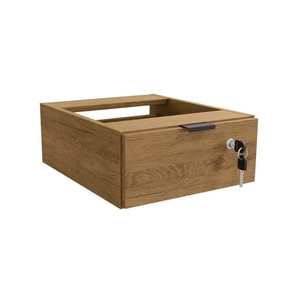 Gaveteiro p/ Escritório Industrial LI005 1 Gaveta c/ Chave Freijo/Preto - Kappesberg - 1