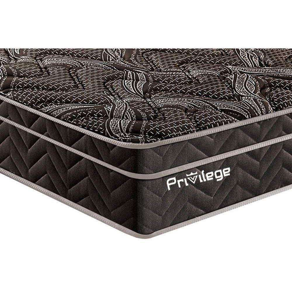 Cama Box Casal: Colchão Molas Ensacadas Paropas MasterPocket Privilege + Base CRC Suede Black(138x188x25) - 7