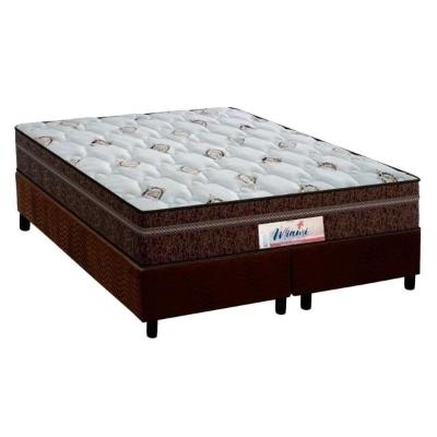 Conjunto Box Queen: Colchão Molas Probel MasterPocket Ensacadas ProDormir Miami + Base CRC Suede Brown(158x198)