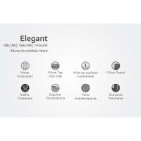 Conjunto Box Queen: Colchão Molas Herval MasterPocket Ensacadas Elegant + Base CRC Courano Clean(158x198)