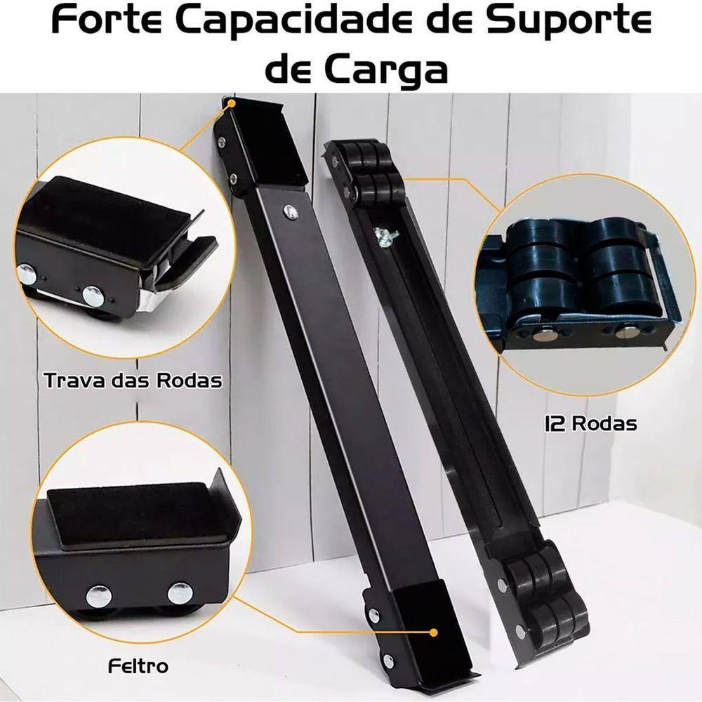 Suporte Com Rodinhas Para Arrastar Geladeira E Móveis - 3