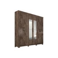 Guarda Roupa Casal 6 Portas e 3 Gavetas c/ Espelho Clara Branco - Panan - 7
