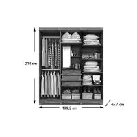 Guarda Roupa Casal 6 Portas E 3 Gavetas Clara Flex Avelã - 6