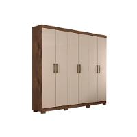 Guarda Roupa Casal 6 Portas E 3 Gavetas Clara Flex Avelã - 10