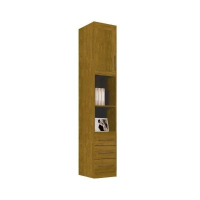 Modulado De Quarto Armário Mesa De Cabeceira C- 1 Porta E 3 Gavetas Nature