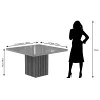 Sala de Jantar Completa Ana Tampo Madeirado c/ Vidro 130x130cm e 8 Cadeiras Fernanda Nature/OW/Joli - Cimol - 6