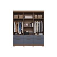 Guarda Roupa Casal 6 Portas e 5 Gavetas c/ Espelho Porto Branco - Panan