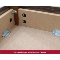 Sala de Jantar Completa Epic Tampo Madeirado c/ Vidro 160x90cm e 6 Cadeiras Vita Nature/Veludo Light Linho - Henn