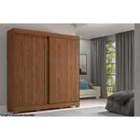 Guarda Roupa Casal 2 Portas de Correr e 3 Gavetas c/ Pés Ilhéus Cinamomo/Off White - Panan - 2