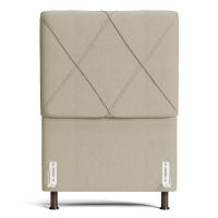 Cabeceira Cama Box Solteiro Mel 90cm Com Frame Linho Bege - Desk Design