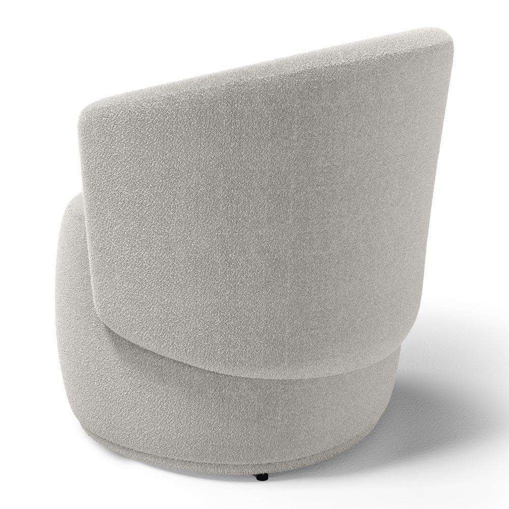 Kit 02 Poltronas Decorativas Aisha Orgânica Bouclê Bege - Desk Design - 8