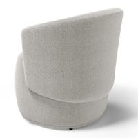 Kit 02 Poltronas Decorativas Aisha Orgânica Bouclê Bege - Desk Design - 8