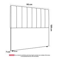 Cabeceira Cama Box Solteiro Kharla 90cm Veludo Marrom - Desk Design
