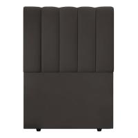 Cabeceira Cama Box Solteiro Kharla 90cm Veludo Marrom - Desk Design - 6