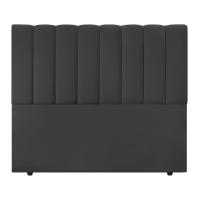 Cabeceira Cama Box Casal Queen Size Kharla 160cm Veludo Cinza - Desk Design