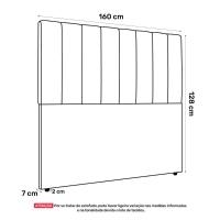 Cabeceira Cama Box Casal Queen Size Kharla 160cm Veludo Marrom - Desk Design - 6
