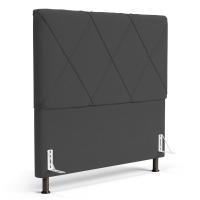 Cabeceira Cama Box Casal King Size Mel 195cm Com Frame Suede Cinza - Desk Design - 1