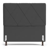 Cabeceira Cama Box Casal King Size Mel 195cm Com Frame Suede Cinza - Desk Design - 2