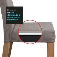 Conjunto Sala De Jantar Mesa Tampo De Vidro 4 Cadeiras Ivy Madesa Rustic/preto/silver - 5