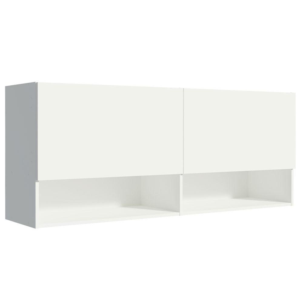Armário Aéreo Para Quarto Com Nicho E Prateleira 120cm Branco Madesa Branco - 9
