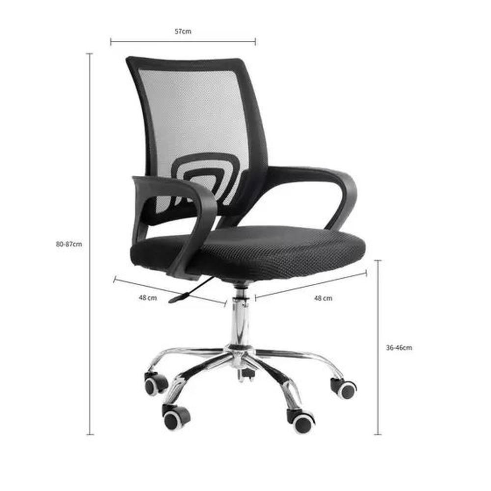 Cadeira De Escritório Mesh Diretor Giratoria New Java - Preto - 8