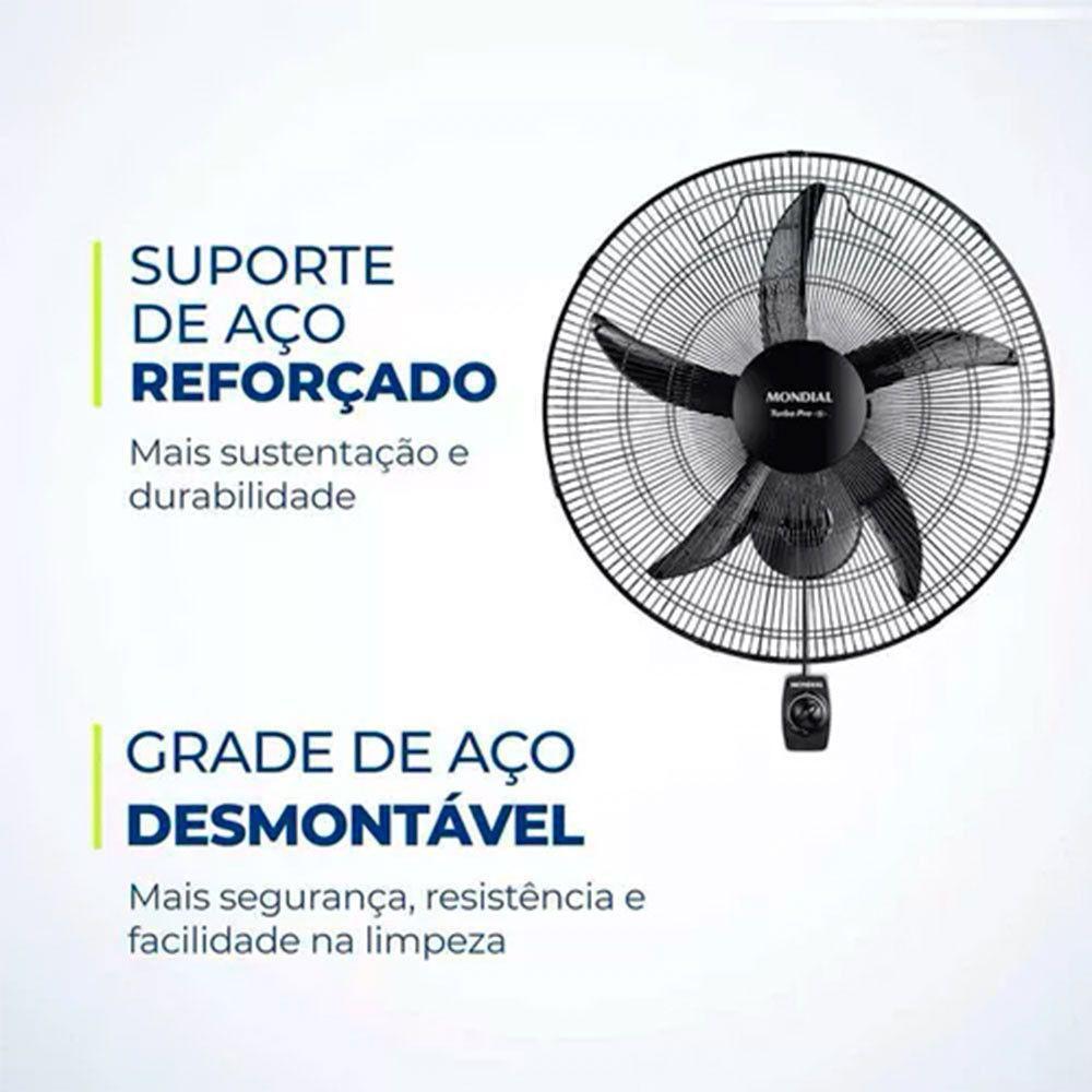 Ventilador De Parede Mondial 50cm Nvp-pro-50 220v Preto 220v - 3
