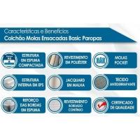 Colchão Solteiro Molas Extrapedic Basic Multiflex (88x188x24) - Paropas - 3