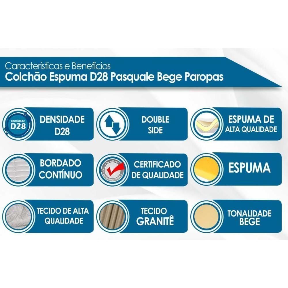 Colchão Viúva Espuma D28 Pasquale Clean (128x188x16) - Paropas - 2