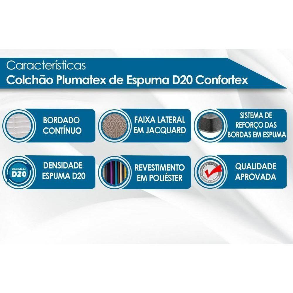 Colchão Casal Espuma D20 Confortex (138x188x14) - Plumatex - 5