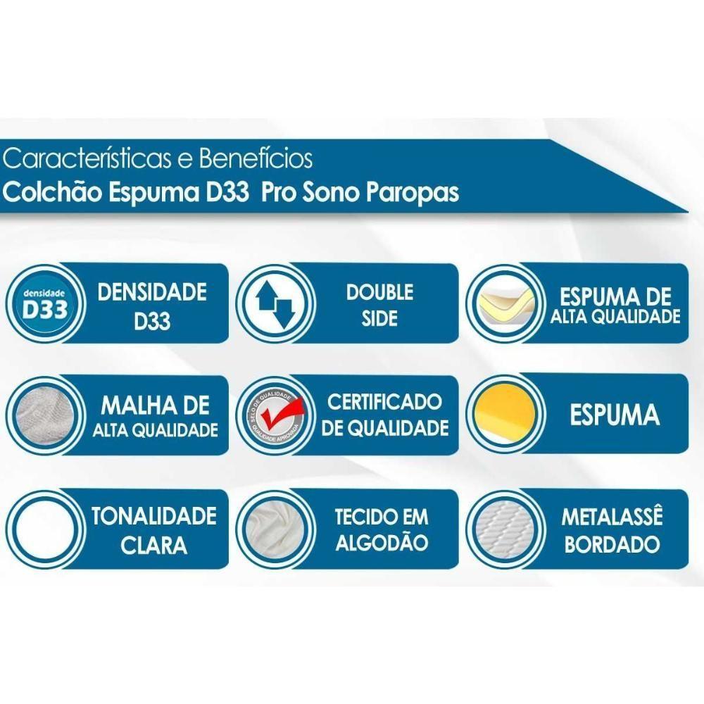 Colchão King Espuma D33 D45/ Pro Sono Double Face Prata (193x203x26) - Paropas - 2