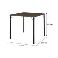 Mesa de Sala Jantar 1545 Aço c/Tampo Madeirado 87x87cm Freijo c/ Prata - Carraro - 5