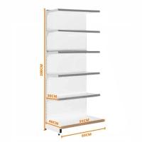 Gôndola Prateleira Supermercado 6 Níveis 40x30 New Plus 2,00m Parede Continuação Verde Sa Gôndolas - 7