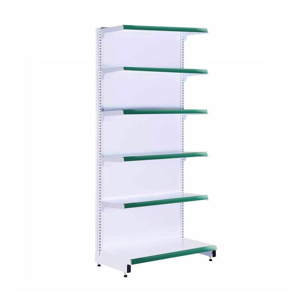 Gôndola Prateleira Supermercado 6 Níveis 40x30 New Plus 2,00m Parede Inicial Verde Sa Gôndolas - 1
