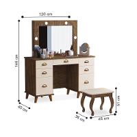 Penteadeira Com Assento Omaha Malbec Off White - 2