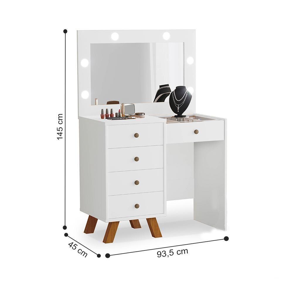 Penteadeira Nice Com Led Branco - 2