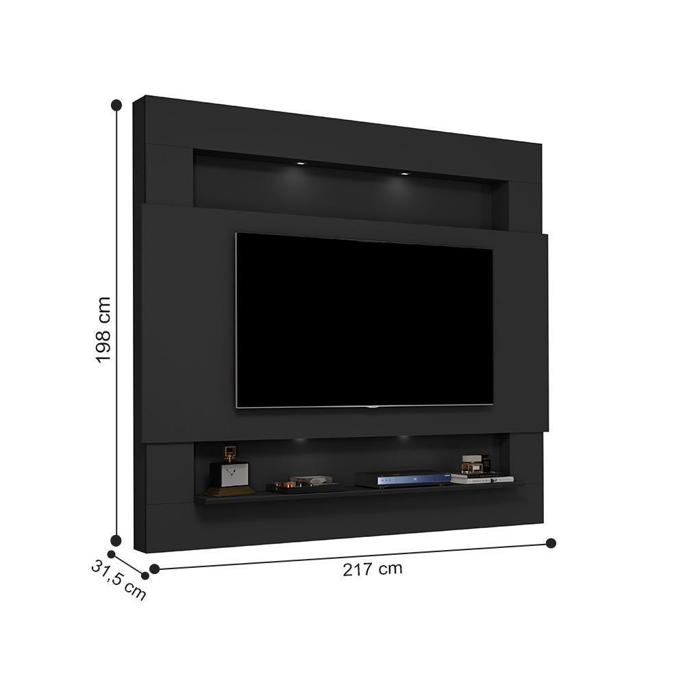 Painel Vicenza Até 75 Polegadas Suspenso Preto - 2