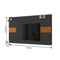 Painel 75 Polegadas Preto Freijó Derby Cleveland - 2