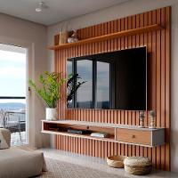 Home Ripado Para Tv 65 Polegadas Estoril Off White Nature - 2