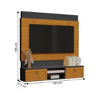 Estante Home Bolonha 75 Polegadas Freijó Preto - 2