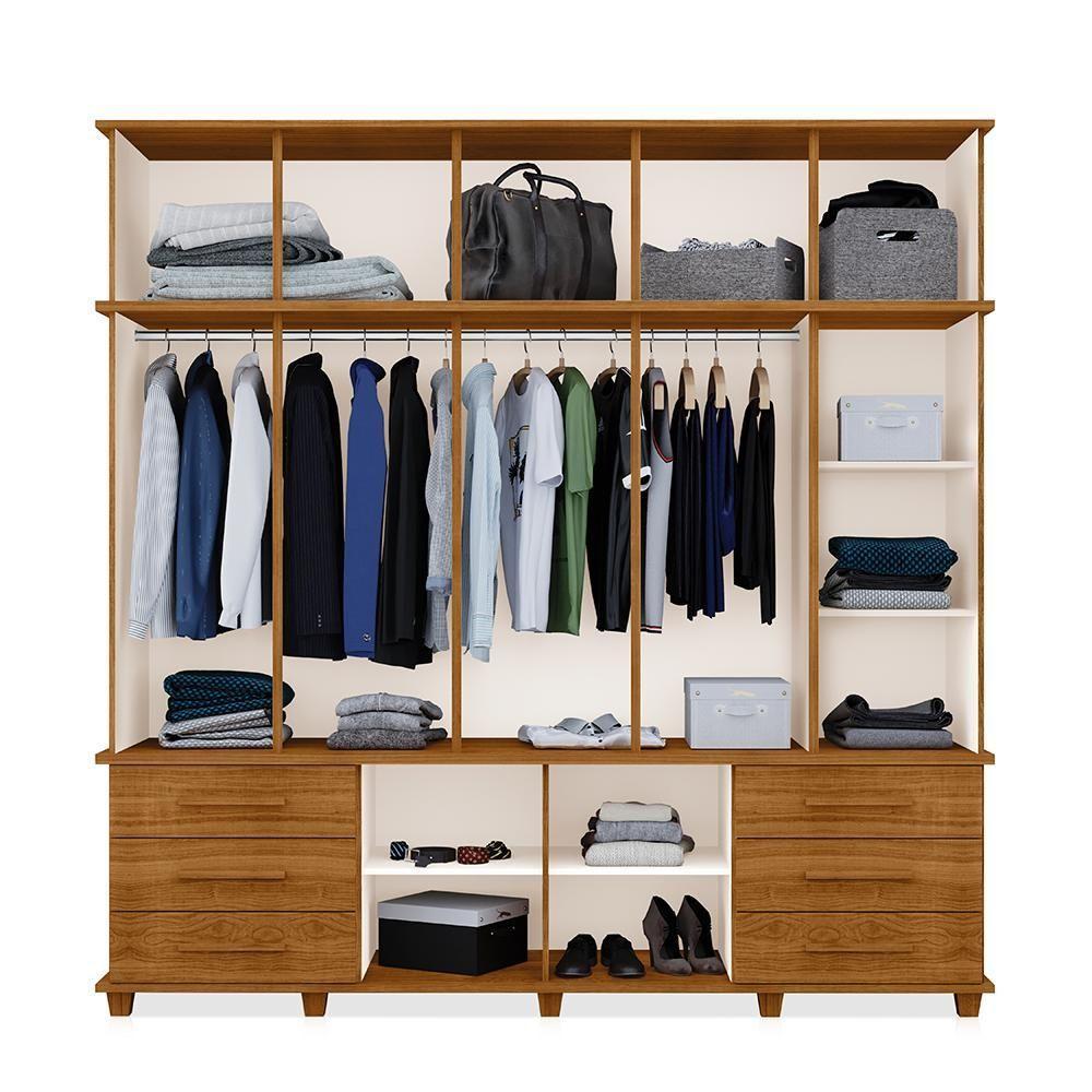 Guarda-roupa Com 5 Portas Berlim Malbec Off White - 3
