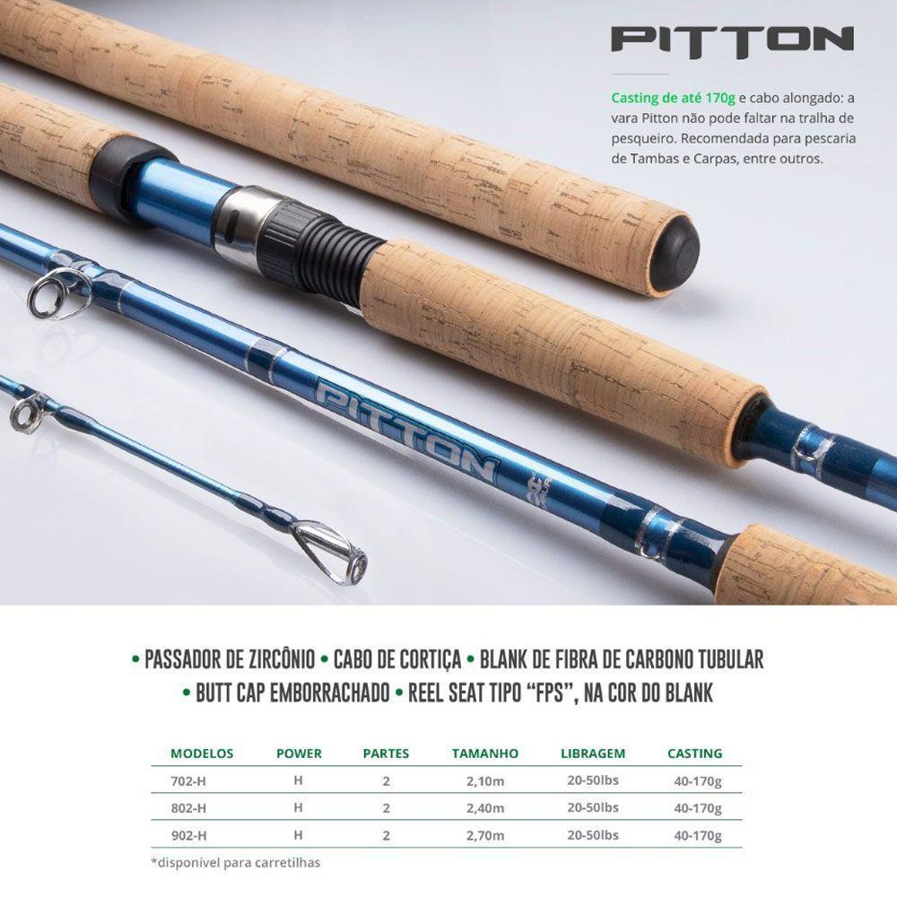 Vara De Carbono Pitton P/ Carretilha 50lbs 2,70m Pra Tambas - 3