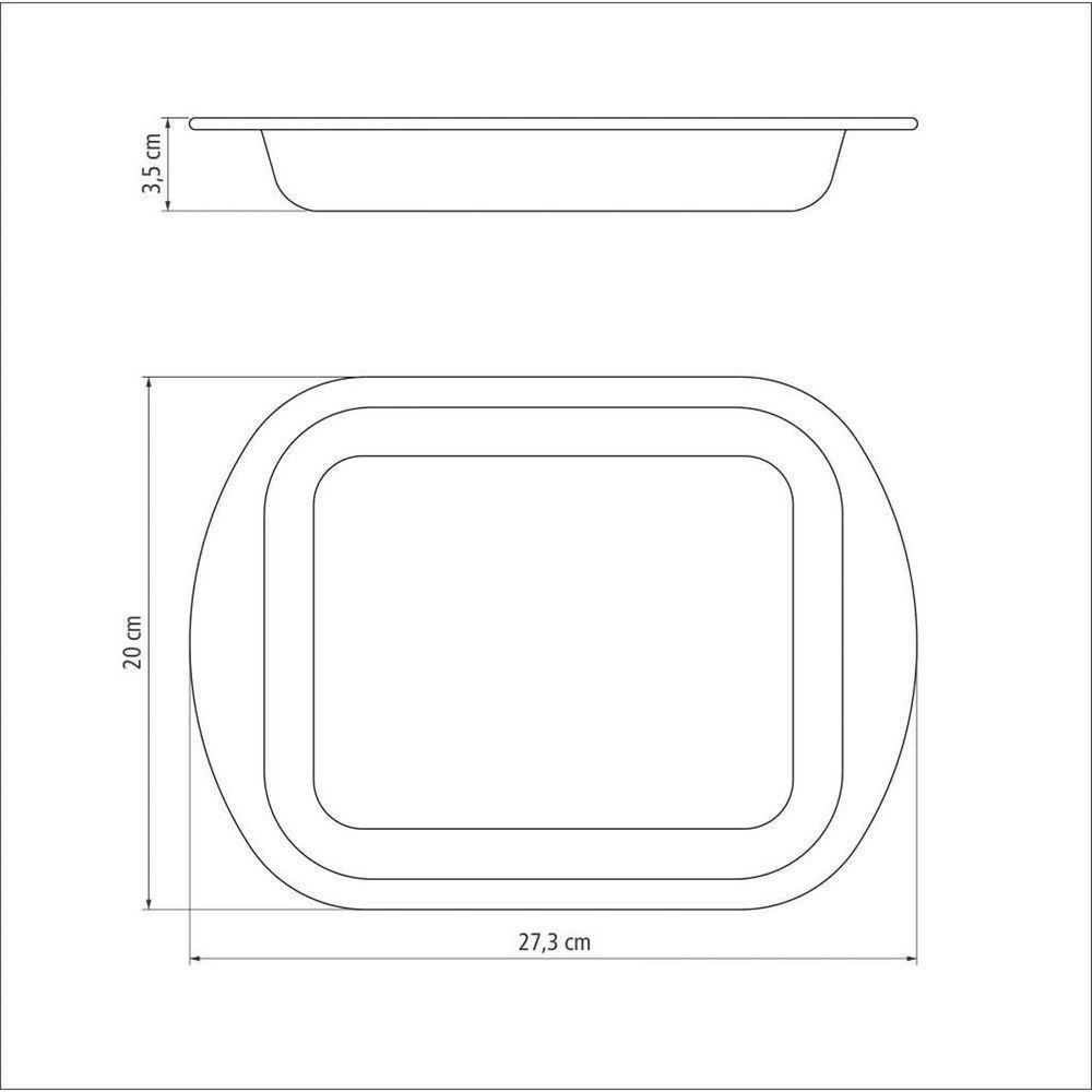 Assadeira Rasa Em Alumínio Com Revestimento Antiaderente Starflon T1 Grafite 22 Cm 1,4 L - 2
