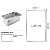 Cuba Gastronomica Inox Gn 1/1 X 200mm Com Tampa Brasinox - 8